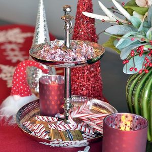 Handmade Wedding <b>Cake</b> Serving <b>Stand</b> for Luxury Event SuppliesHandmade Silver Two-Tier Round <b>Cake</b> <b>Stand</b> Multi-Layer Dessert - Product Image 5