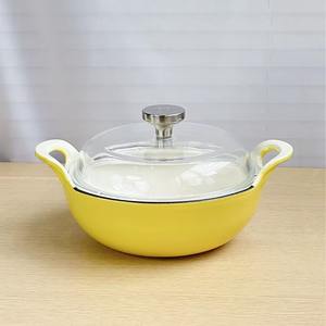 Casserole en céramique de la plus haute qualité avec couvercle en verre, magnifiquement conçue par KHOOSI OVERSEAS, disponible au prix le plus bas. - Product Image 1