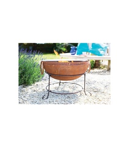 Brasero extérieur en cuivre fait main, bol chauffant en métal durable, centre de table élégant pour jardin et patio, idéal pour les soirées en famille - Product Image 6
