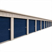 Casier de stockage individuel bleu à porte enroulable en acier, unité de stockage modulaire moderne robuste pour entrepôt