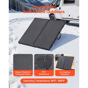 Pannello Solare Monocristallino Pieghevole Portatile 100W, Caricatore con Efficienza 24%, Impermeabile IP67, Tipo N, Telaio 16BB, 100% Nuovo! - Product Image 5