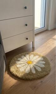 Alfombra Redonda de Lana con Diseño de Margaritas, Moderna y Encantadora, Hecha a Mano, Suave y Afelpada, para Cuarto de Niños, Dormitorio o Sala de Estar - Product Image 5