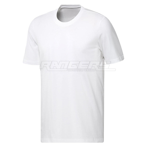 Bulk <b>White</b> T Shirts Cotton Polyester Jersey Regular Fit O Neck Short Sleeve OEM Custom Print Blank Apparel Casual Fashion <b>Tees</b> - Product Image 3