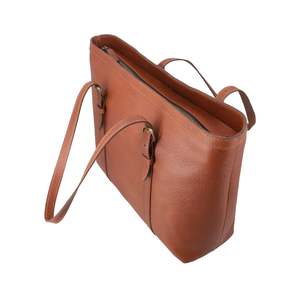 HULAR INTL Bolso Tote de Cuero Genuino de Lujo, Gran Capacidad, Asa Suave, Bolso de Hombro Casual Resistente, Correa Ajustable con Cremallera - Product Image 3