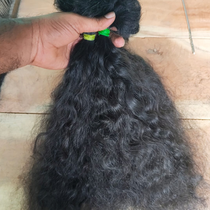 Cabello Humano Virgen 100% Natural Negro Premium de Templo Indio, con Cutícula Alineada, Doble Trama a Máquina, 100g, para Tejido Permanente - Product Image 4