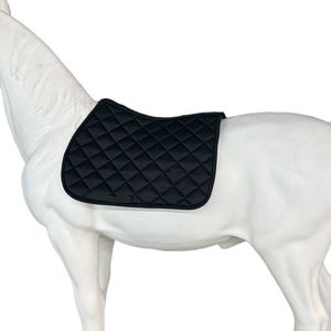 Tapis de selle en tissu sergé matelassé losanges, amortissant les chocs, pour l'équitation et l'entraînement - Product Image 4