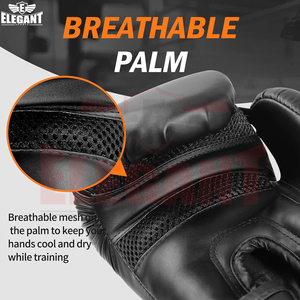 OEM ODM Custom Brand Black Solid Color Premium Quality Private Label High Performance Multi-Layer Protection Boxing <b>Gloves</b> - Product Image 5