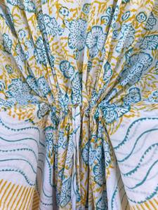 Bata Kimono con Estampado de Dibujos Animados para Mujer, 100% Algodón, Camisón de Verano Hecho a Mano, Cuello en V, Cintura Elástica, Largo hasta la Rodilla - Product Image 2