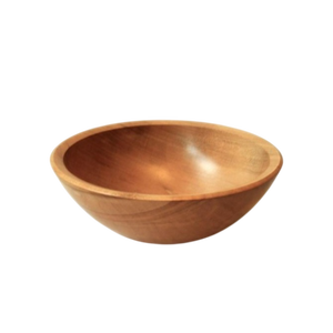 Wooden Serving Bowl With Geometric Pattern Modern Design For Food Serving Uncoated Wood Handicraft Dining <b>Table</b> Salad Fruit - Product Image 6