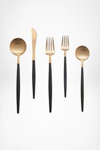 Nuevo Juego de Cubiertos de Acero Inoxidable con Mango Redondo, Cuchara, Tenedor y Cuchillo Modernos para Cena, Vajilla de Lujo para Mesa - Product Image 2