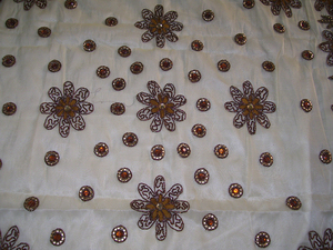 Elegant Handmade Embroidered Organza <b>Table</b> <b>Cover</b> Premium Sheer Tablecloth Floral Embroidery for <b>Dining</b> Wedding Home Decor - Product Image 2