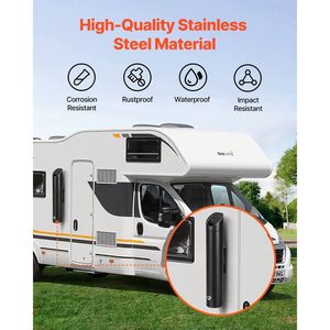 Posacenere Cilindrico da Esterno in Acciaio Inossidabile, Resistente alle Intemperie, Contenitore per Mozziconi di Sigaretta - Product Image 2