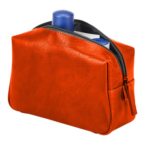 Neceser de Cuero Genuino Impermeable Personalizado, Estilo Vintage, Color Negro, para Hombre, con Cierre de Cremallera, para Viaje - Product Image 1
