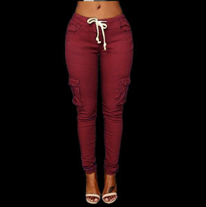 กางเกงเอี๊ยมขายส่งสำหรับผู้หญิงไซส์ใหญ่ กางเกงคาร์โก้ มีกระเป๋าข้าง เอวยางยืดระดับกลาง สวมใส่สบาย ระบายอากาศได้ดี แห้งเร็ว เหมาะสำหรับฤดูร้อน เป็นมิตรต่อสิ่งแวดล้อม - Product Image 1