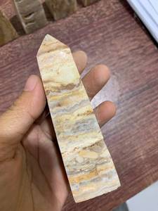 คริสตัลหินอาเกตธรรมชาติทรงหอคอย 25×25×95 มม. หินอัญมณีขัดเงา ทรงโอเบลิสก์ หินบำบัดเพื่อการตกแต่ง - Product Image 6
