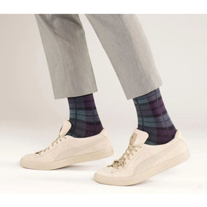 Modern Highland Blue Turquoise Tartan <b>Socks</b> Design Scottish Highland Kilt Comfortable <b>Socks</b> Bulk Supply Unisex - Product Image 3