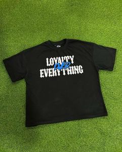 T-shirt graphique surdimensionné en coton épais de qualité supérieure, style streetwear vintage, décontracté, avec strass personnalisés - Product Image 3