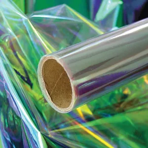 Strong Adhesive Holographic Film <b>Sheet</b> Bulk Wholesale Iridescent Rainbow Reflective Tape for DIY Craft Scrapbooking & Decoration - Product Image 1