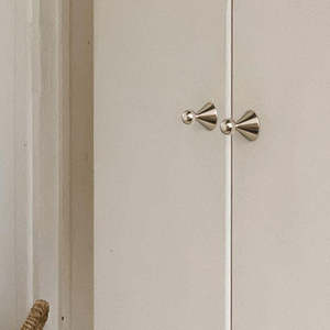 Poignée de tiroir en cuir avec bouton métallique, poignée moderne en cuir pour armoire de cuisine, tiroir de placard, meubles - Product Image 5