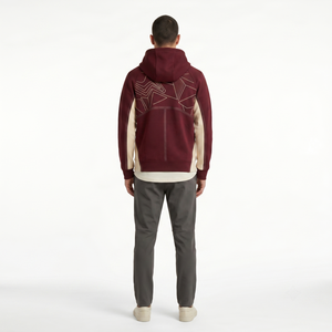 เสื้อฮู้ดดี้ Asymmetric Atelier Tech Fleece สำหรับผู้ชาย พรีเมียม ซิปแบบรูดขึ้น-ลง สไตล์ไฮเอนด์ แนวอวองการ์ด สตรีทแวร์ ผลิตตามสั่งจากโรงงาน Sialkot ไซส์ XS - Product Image 2