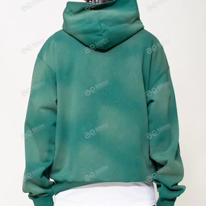 Venta al por mayor 332 GSM Unisex algodón Sudadera con capucha lavado ácido pesado en relieve diseño de gran tamaño patrón sólido chaqueta de invierno para los hombres - Product Image 4