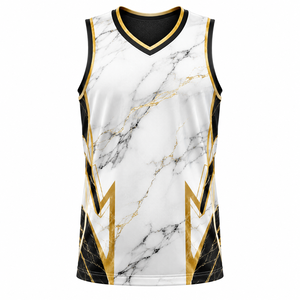Maillot de basket-ball personnalisé, uniforme sportif en polyester de qualité supérieure, vêtements d'équipe réversibles, impression par sublimation, OEM ODM - Product Image 1