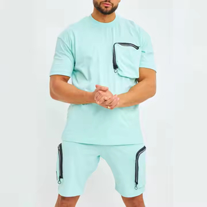 Ensemble de vêtements d'été personnalisés pour hommes, ensemble de shorts et t-shirt, tenue décontractée de sport, ensemble de survêtement de gym en 2 pièces - Product Image 5