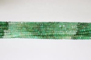 Cuentas de Rondelle facetadas de crisoprasa Cuentas sombreadas de crisoprasa de 3-4mm Cuentas sombreadas de crisoprasa de 13 pulgadas - Product Image 3