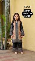 Salwar Kameez traditionnel pour filles, en coton, imprimé floral, coupe ample, longueur cheville, K-3030, Inde, Pakistan, vêtements décontractés