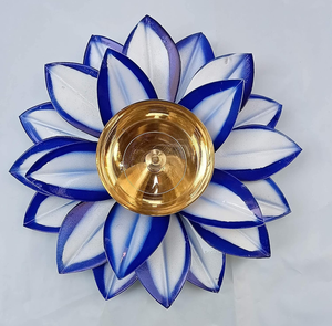 <b>Lotus</b> Kamal Brass Diya Oil <b>Lamp</b> Stand Decorative Flower Deepak for Pooja Room Home Temple Diwali Festival Decoration Traditional - Product Image 3