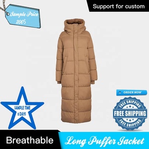 Long Hooded Puffer Jacket <b>Winter</b> <b>Coat</b> With Zipper Closure Solid Color <b>Thick</b> Polyester Fiber Fill Casual Outerwear Unisex - Product Image 4