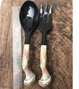 Cuillère artisanale en corne naturelle avec finition miroir, écologique, à long manche, pour cuisiner, remuer et servir, usage quotidien en cuisine - Product Image 5