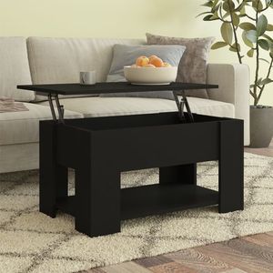 Tavolino in legno ingegnerizzato 31.1 \ "x19.3 \" x16.1 \ "nero dal Design elegante - Product Image 1