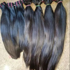 Cheveux humains indiens bruts lisses et soyeux, texture douce, qualité professionnelle de salon, exportateur d'Inde au prix de gros - Product Image 1