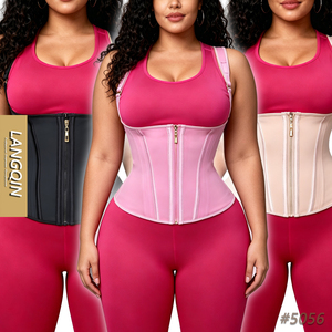 Hauts de corset en latex respirant, écologique et antibactérien pour femmes, avec fermeture éclair, double couche, armature en acier, maintien ferme, vente en gros - Product Image 1