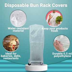 Cubiertas de estante de pan de polietileno de alta densidad 50 cubiertas de estante de pan desechables 52x80 tamaño completo para panaderías industria alimentaria 0,5 Mil - Product Image 4