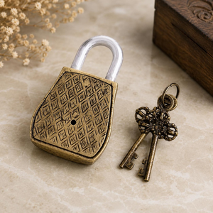 Candado de Latón con Diseño de Búho Vintage, Candado Decorativo con Forma de Pájaro Antiguo y Grabado Ornamental, Llaves de Esqueleto para Cofre, Puerta de Armario - Product Image 3