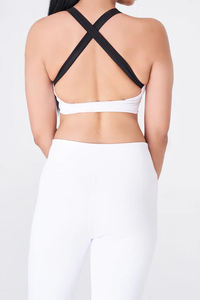 Ensembles de survêtements et tenues de sport taille haute pour femmes, 2 pièces, personnalisables, grandes tailles, pour yoga et fitness, avec soutien-gorge de sport - Product Image 2