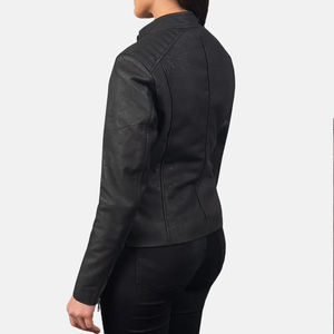 Nouvelles vestes en cuir véritable respirantes à fermeture éclair, style tendance, de qualité supérieure, fabriquées au Pakistan, confortables et de bonne qualité pour femmes. - Product Image 4