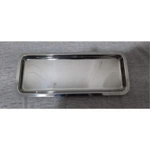 Plateau alimentaire en acier inoxydable poli miroir en gros - Plateau de service de qualité alimentaire pour la restauration et les buffets - Plateau métallique résistant pour chambre d'hôtel - Product Image 1