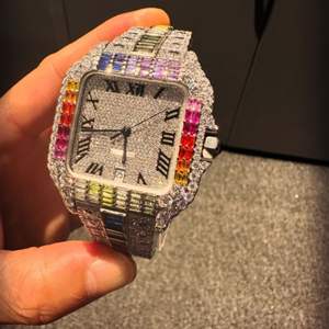 Montre tendance sertie de diamants de laboratoire incolores pour hommes, qualité supérieure, prix de gros - Product Image 4