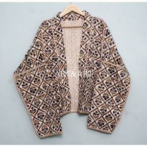 Compre Chaquetas Kantha de Algodón Hechas a Mano de la Mejor Calidad con Estampado Serigrafiado para Fiestas y Reuniones Informales de Mujeres - Product Image 6