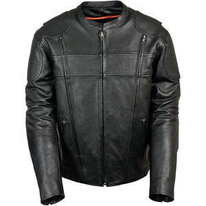 SAMROZ SPORTS Men's Leather Sporty Scooter Crossover Biker <b>Jacket</b> - Product Image 1