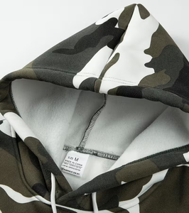 2pcs Solid Terry Fabric Quick Dry 100% Cotton Multi Pocket Sports Fashionable Casual Hooded Two-Piece Set Men's Winter - Product Image 4
