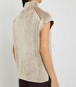 Blank Women's Knit <b>Sweater</b> <b>Sleeveless</b> - Ready for Custom Logo Pullover - High Quality Soft Ladies Wholesale Winter Breathable - Product Image 3