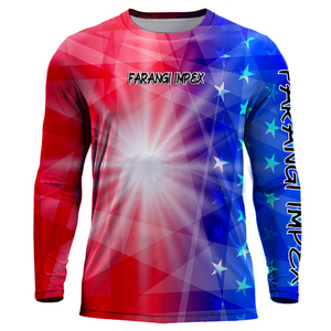 Camisa de Pesca de Manga Larga para Hombre, Diseño Personalizado con Sublimación de la Bandera de EE. UU., Secado Rápido, UPF 50, Poliéster de Alta Calidad - Product Image 4