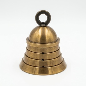 Heavy Duty Gold-Plated <b>Brass</b> Handcrafted Hand <b>Bell</b> Intricate Garuda Handle Auspicious Sounding Temple Ghanti for Daily Worship - Product Image 6