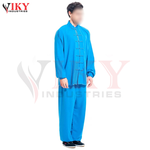 Uniforme de Artes Marciales Blanco de Primera Calidad al por Mayor con Ribete Negro, Ropa Tradicional de Kung Fu para Práctica y Combate - Product Image 2