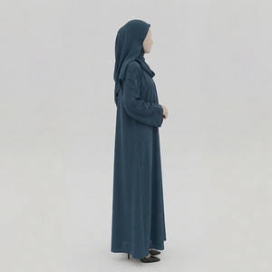 Women 2026 Muslim Modest Straight Chiffon 100% Silk Long Sleeve V-neck Eco-Friendly Breathable Anti-Wrinkle Natural Formal - Product Image 5