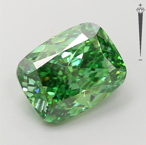 Diamante Cultivado en Laboratorio con Certificación IGI, Corte Cojín Alargado de 3.51 CT, Color Verde Intenso Fantasía, Claridad VVS2, CVD LG 741533267, ROYAL GEMS - Product Image 3